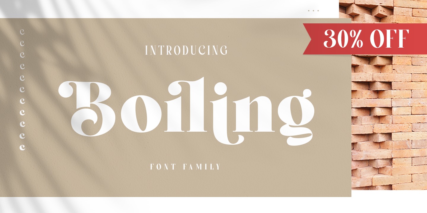 Beispiel einer Boiling Demi Bold-Schriftart